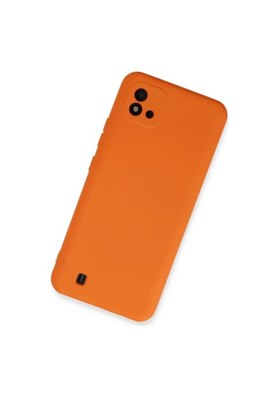 Newface - 433 - Realme C11 2021 Kılıf Nano İçi Kadife Silikon - Csmo-tex - - Turuncu