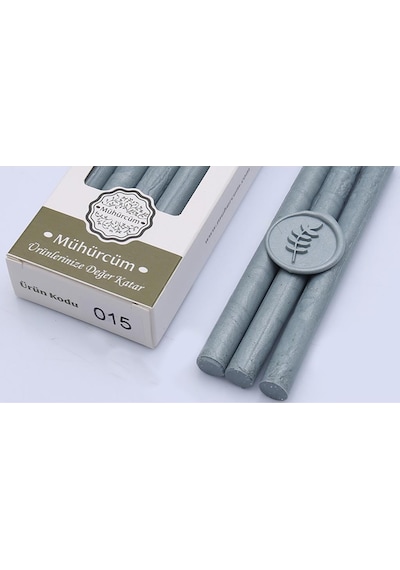 Mühür Mumu Çubuk 11mm x 120mm 10 lu Paket Model No:15 (SATEN GRİ)