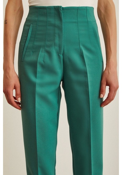 Never More Skinny Kumaş Pantolon Yeşil