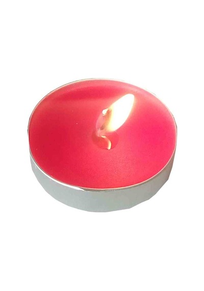 Tea Lights Kırmızı Mum 5 Li 1 Paket Çok Renkli