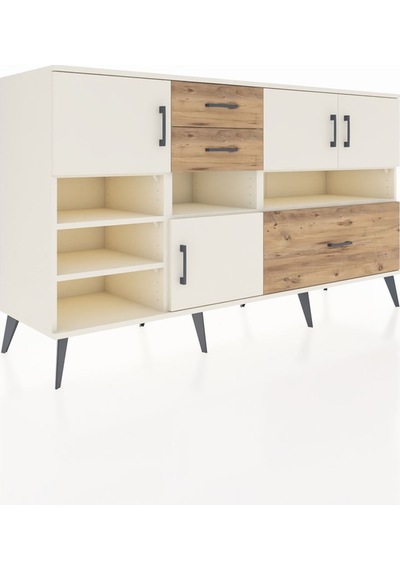 Kronos Konsol 7 Raflı 3 Çekmeceli 4 Kapaklı 176x59x99 Aytaşı-ayta Aytaşı-aytaşı/çam