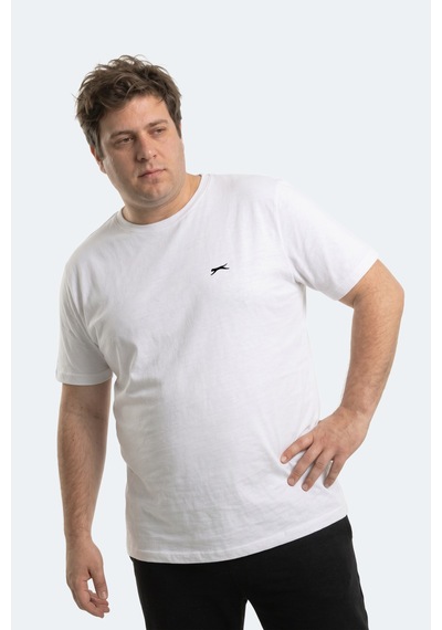 Slazenger Rosalva Jmb Erkek Büyük Beden Beyaz Tişört