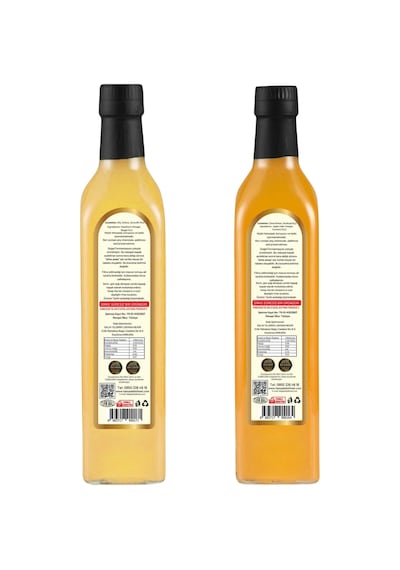 Hanzade Bitkisel Zencefilli Alıç + Zerdeçallı Elma Sirkesi 500 ML