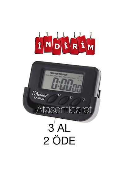 Kenko Marka Araç Içi Saat(Araba Saati)Kronometre(Kk-613D)Alarm (390316667)
