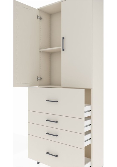 Arges Dolap 2 Raflı 4 Çekmeceli 2 Kapaklı 88x30x221 Aytaşı-ay... Aytaşı