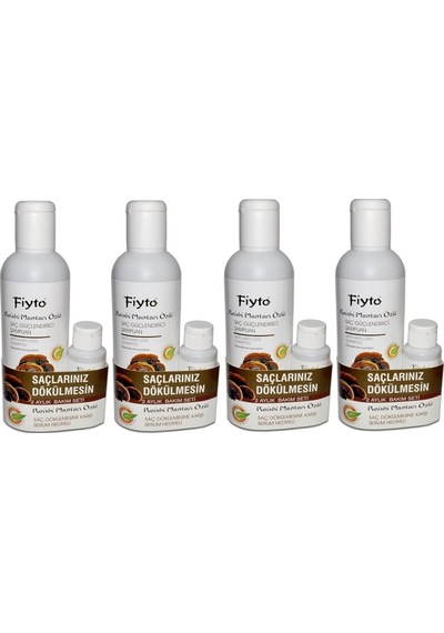 Fiyto Doğal Reishi Özlü Bitkisel Şampuan 4 x 500 ML +Saç Bakım Serumu 4 x 75 ML