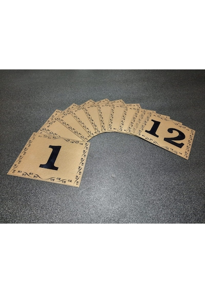 Kapı Numarası 10X12 Cm Yapışkanlı No 1'Den 12 E