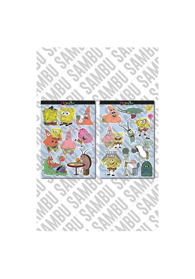 Sünger Bob Temalı Sticker Etiket Seti - Sponge Bob Sticker - Laptop Notebook Telefon 1