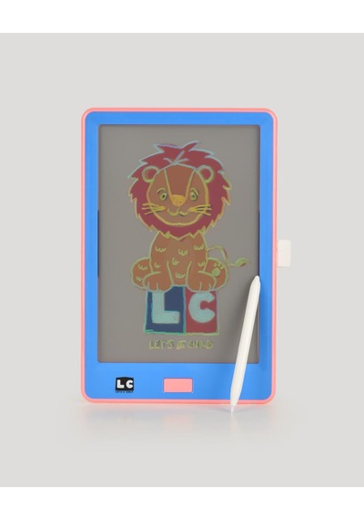 10 İnch Şeffaf Lcd Dijital 4 Adet Çizim Kartlı Tablet-mavi Mavi