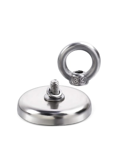 36mm Süper Güçlü Magnet Fishing Neodyum Pot Mıknatıs, Kurtarma Mıknatısı