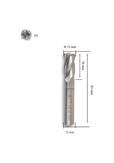 Mte 13 Mm Parmak Freze Hss-co8 Dın 844/b-n