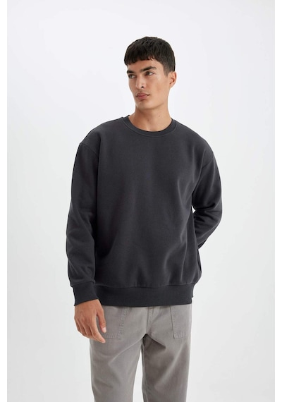 DeFacto Oversize Geniş Kalıp Bisiklet Yaka Kalın Basic Düz Sweatshirt T5139AZ24AUAR191 DeFacto Oversize Geniş Kalıp Bisiklet Yaka Kalın Basic Düz Sweatshirt T5139AZ24AUAR191