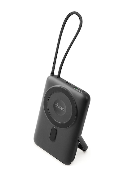 Ttec Recharger M Lcd 10.000mah Magsafe Uyumlu Pd 20w Usb-c Dahili Kablolu Stantlı Taşınabilir Hızlı Siyah