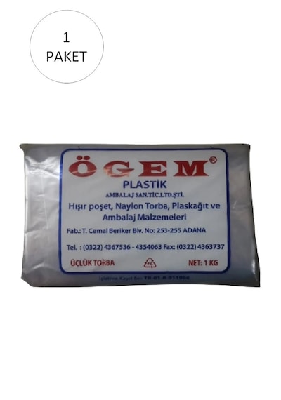 Hubrendy Tedarik Bakkaliye Naylon Torba Üçlük 26x45 Cm 1 Kg 1 Paket Takriben 135 Adet