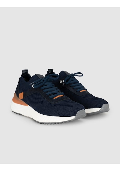 Cabani Erkek Triko Detaylı Kışlık Sneaker Lacivert