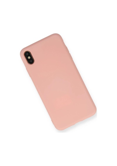 Storeşahin İphone Xs Max Kılıf Nano İçi Kadife Silikon - Pudra Shn0720