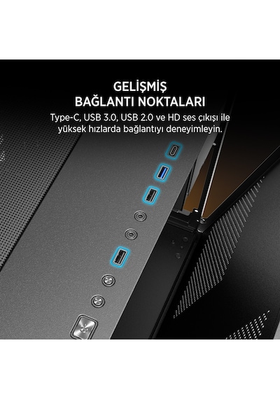 James Donkey Stark S800 4xargb Temperli Cam 750W 80+ Bronze Atx Siyah Gaming (Oyuncu) Kasa
