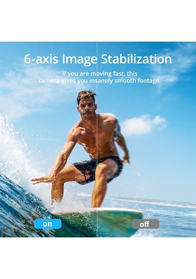 Brave 7 Aksiyon Kamerası, Ipx8 Su Geçirmez Yerel 4k 20mp Wifi Cam Dokunmatik Ekranlı Eıs 2.0 Yakınlaştırma Desteği Harici Mikrofon Ses Kontrolü Vlog Kamerası - Gri Diğer