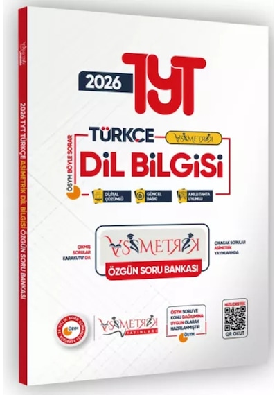 2026 YKS-TYT Türkçe Asimetrik Dil Bilgisi Özgün Soru Bankası Yeni Nesil Asimetrik Yayınları