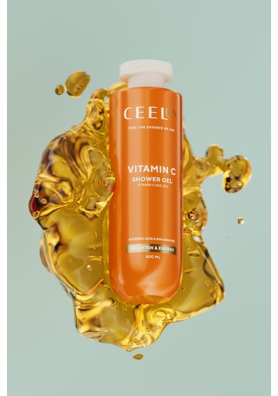 Ceelux Aydınlatıcı Etkili Vitamin C Duş Bakım Jeli Niacinamide ve Kojik Asit 400 ml