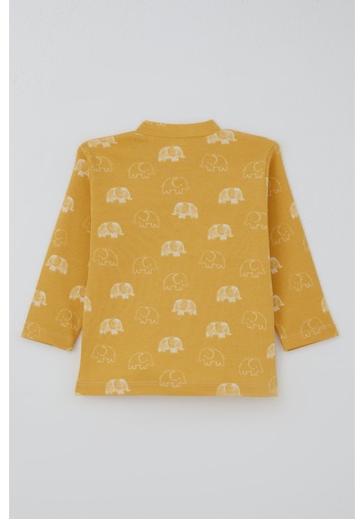 Breeze Erkek Bebek Pijama Takımı Sevimli Bebek Fil Desenli Önden Çıtçıtlı 4 Ay - 1 Yaş , Hardal Sarı Breeze Erkek Bebek Pijama Takımı Sevimli Bebek Fil Desenli Önden Çıtçıtlı 4 Ay - 1 Yaş , Hardal Sarı