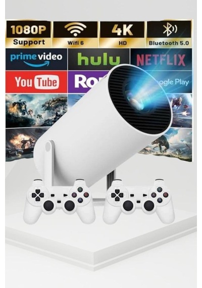 Çift Kollu Ayaklı Android Akıllı Projeksiyon Cihazı Taşınabilir 4k Çözünürlük