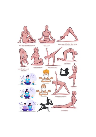 Yoga Sticker Set 13 Parça Telefon, Tablet, Defter, Laptop Sticker