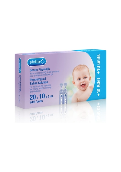 Alvita Serum Fizyolojik 30 Flakon (20+10X5Ml) 3 Kutu