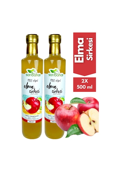 Elma Sirkesi 500 Ml 2'li Paket - Organik Doğal Fermantasyon