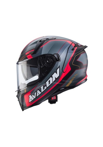 Avalon X Optic Mat Kırmızı Motorcu Kaskı Güneş Vizörlü Çok Renkli