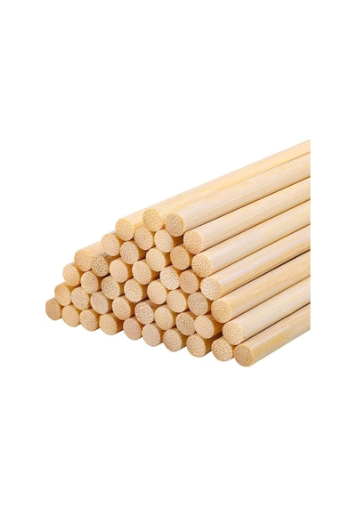 Ahşap Bambu Sivri Uçlu Patates Kızartma Çubuğu Çöp Şiş - Boy:35 Cm. / En:5 Mm. -50 Adetlik 1 Paket