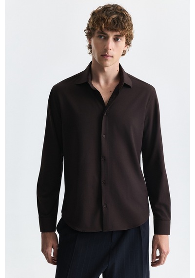 Antioch Comfort Slim Fit Gömlek Kahve