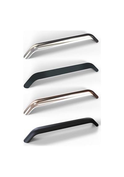 Eko Kumru Alüminyum Metal Lüks Modern Mobilya Çekmece Mutfak Dolabı Kulpu Krom 224mm Krom