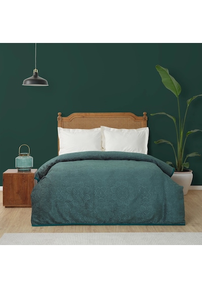 Karaca Home Scala Haki Tek Kişilik Embosy Battaniye