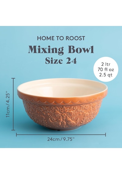 Ayrex Mason Cash Home To Roost Karıştırma Kasesi / Kabartmalı Tavuk Ve Horoz Tasarımlı 24cm Toprak Kap / Hamur, Pa Genel