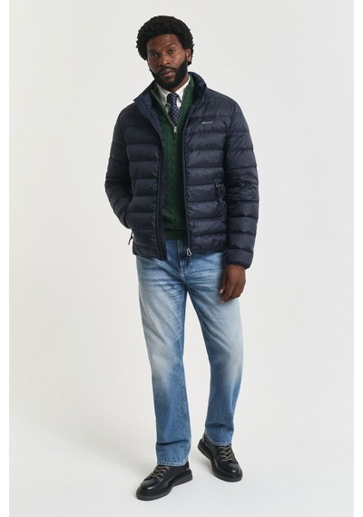 Gant Erkek Regular Fit Dik Yaka Kapitoneli Şişme Mont - Lacivert Evenıng Blue