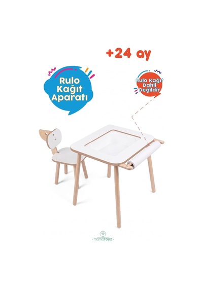 Mamatoyz Unitable Ahşap Çalışma Ve Oyun Masa Ve Tabure Çok Renkli Mamatoyz Unitable Ahşap Çalışma Ve Oyun Masa Ve Tabure Çok Renkli