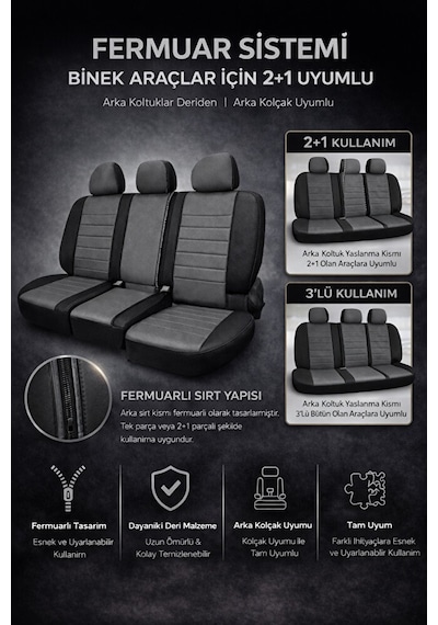 Bmw X1 2009 Ve Sonrası Uyumlu Colorline Elegance Deri Füme Siyah
