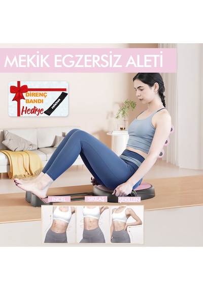 Çok Fonksiyonlu Mekik Aleti Ev Kol Üst Vücut Karın Ve Core Egzersiz Cihazı + Pilates Çorabı