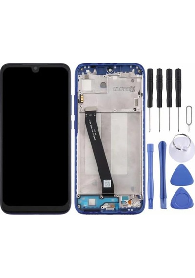 Redmi 7 Lcd Ekran Dokunmatik Mavi Çıtalı