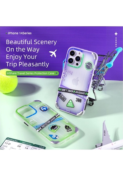 Rock Apple Uyumlu iPhone 14 Plus Kılıf Travel Serisi - Mor Mor