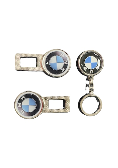 Bmw Uyumlu Emniyet Kemer Metal Toka 1 Çift + Anahtarlık 1 Adet