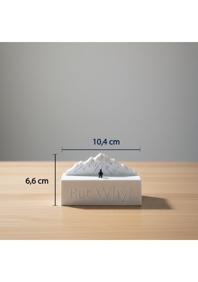 "but Why " Nihilist Penguen Felsefi Ve Mizahi Dekoratif Masaüstü Figürü 10,4x6,6 Cm