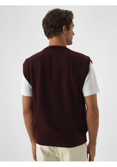 Xint Bordo Regular Fit Bisiklet Yaka Mohair Süveter 801863