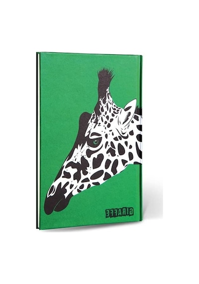 Zürafa Figürlü Dokulu Çizgili Defter 124-Pembe