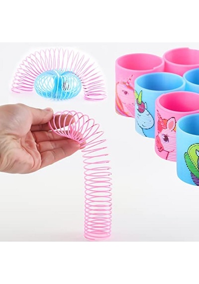 4 Adet Stres Yayı Unıcorn Stres Oyuncakları Akordiyon Yay Stres Oyunları Eğitici Oyuncak Yay