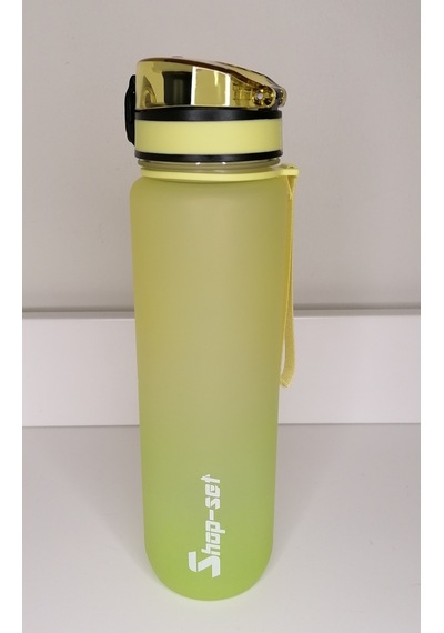 Shop-Set 1000 ML Tritan Motivasyonlu Su Matarası Neon Sarı