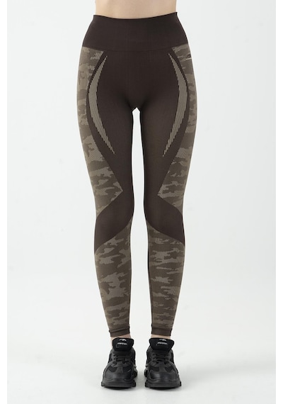 Maraton Active Slimfit Kadın Fitness Kahverengi Tayt 812081-kahverengi