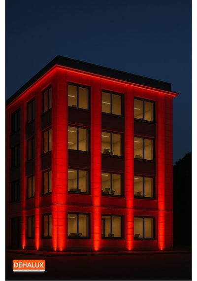 100cm 36w Led Wallwasher Kırmızı Dış Cephe, Minare, Bahçe Aydınlatma Iç-dış Kullanım Ip65 Kırmızı