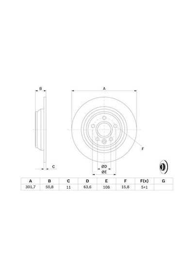 Land Rover Range Rover Evoque 2.0si4 2011-2017 Bosch Arka Disk 302mm 2 Adet